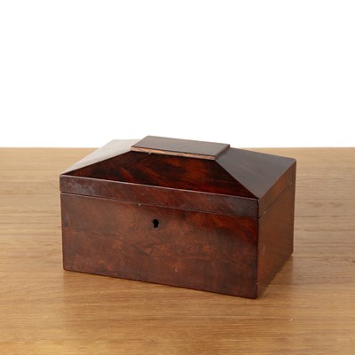 Lot 63 - Mahogany tea caddy  Late 18th/early 19th...