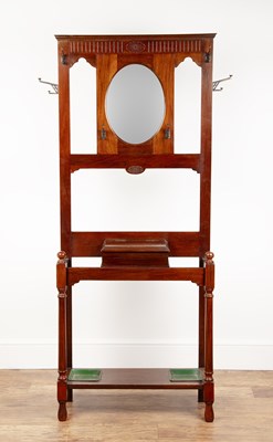 Lot 52 - Aesthetic movement hat and coat stand With...