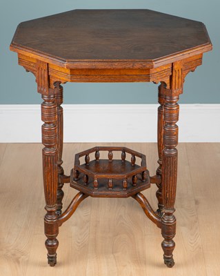 Lot 265 - An early 20th century oak occasional table by J. R. Cross Cabinet makers, London