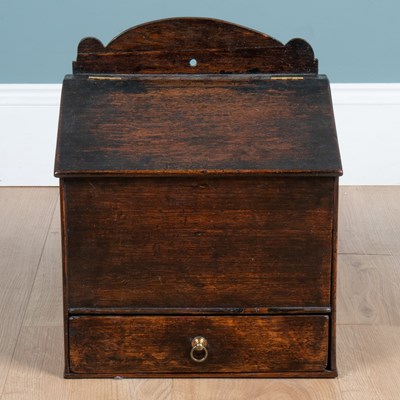 Lot 1134 - A 19th century oak candle box
