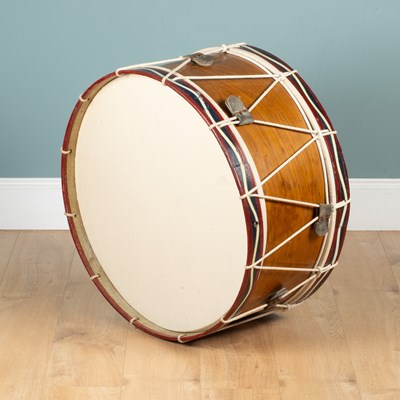 Lot 149 - A military bass drum by Hawkes & Son, London