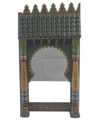 Lot 269 - A painted Moorish-style wall mirror