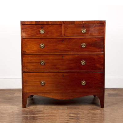Lot 50 - Mahogany chest of drawers 19th Century, two...