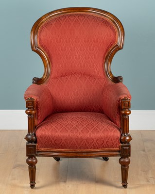 Lot 500 - A Victorian walnut-framed armchair