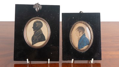 Lot 394 - Two portrait miniatures