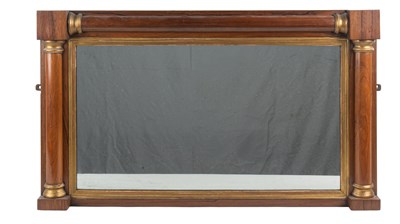 Lot 461 - A rosewood overmantel mirror
