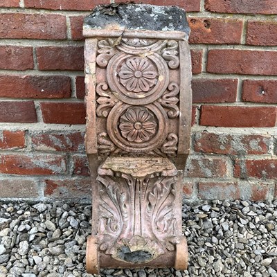 Lot 1090 - A Victorian terracotta cast corbel