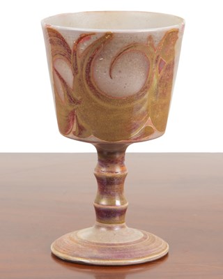 Lot 173 - An Aldermaston pottery goblet