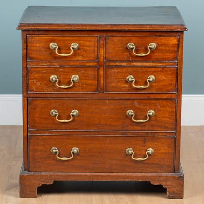 Lot 1298 - A 19th century mahogany chest of two drawers