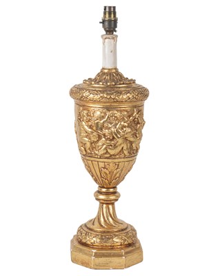 Lot 401 - A gold-painted table lamp