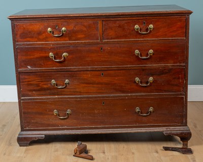Lot 300 - A George III mahogany chest of drawers