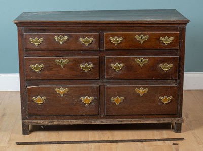 Lot 478 - A George III country made chest of drawers