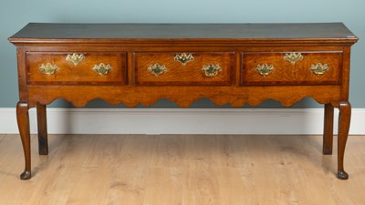 Lot 1157 - A George III oak dresser base