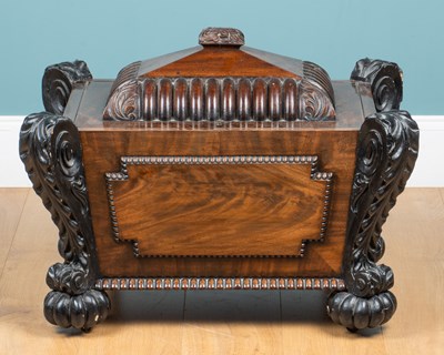Lot 329 - A Regency mahogany cellarette in the manner of Thomas Hope
