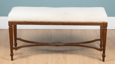 Lot 185 - An Edwardian mahogany duet stool