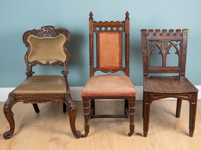 Lot 1276 - A group of three chairs