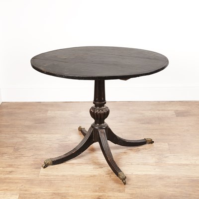 Lot 26 - Ebonised small breakfast table 19th Century,...