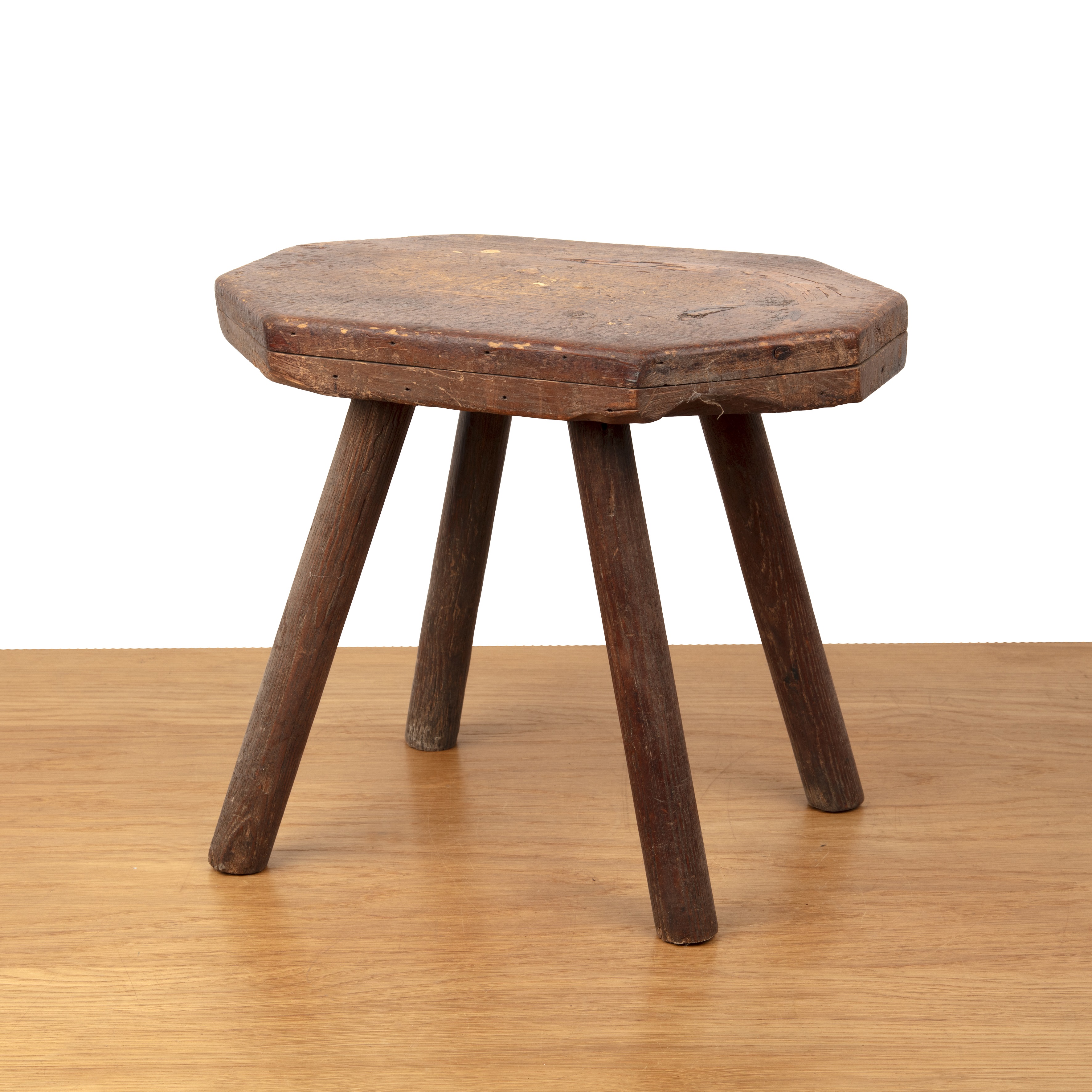 Lot 46 - Rustic stool The seat was made from an old