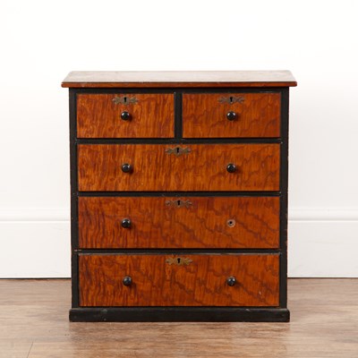 Lot 35 - Apprentice-style chest of drawers painted and...