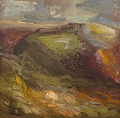 Lot 377 - Betty Blandino (1927-2011) Abstract landscape...