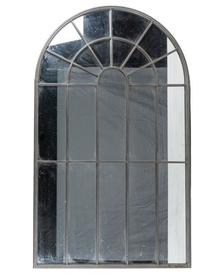 Lot 466 - A steel-framed mirror
