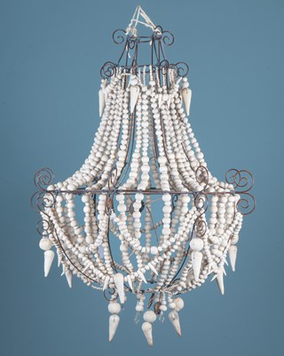 Lot 220 - A South African beaded chandelier in the style of Kit Kemp