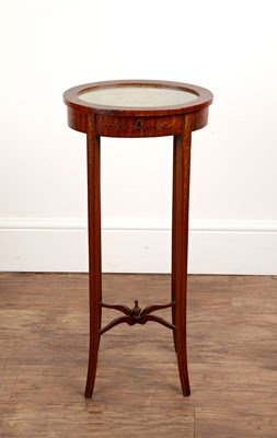 Lot 30 - Satinwood small oval bijouterie table with...