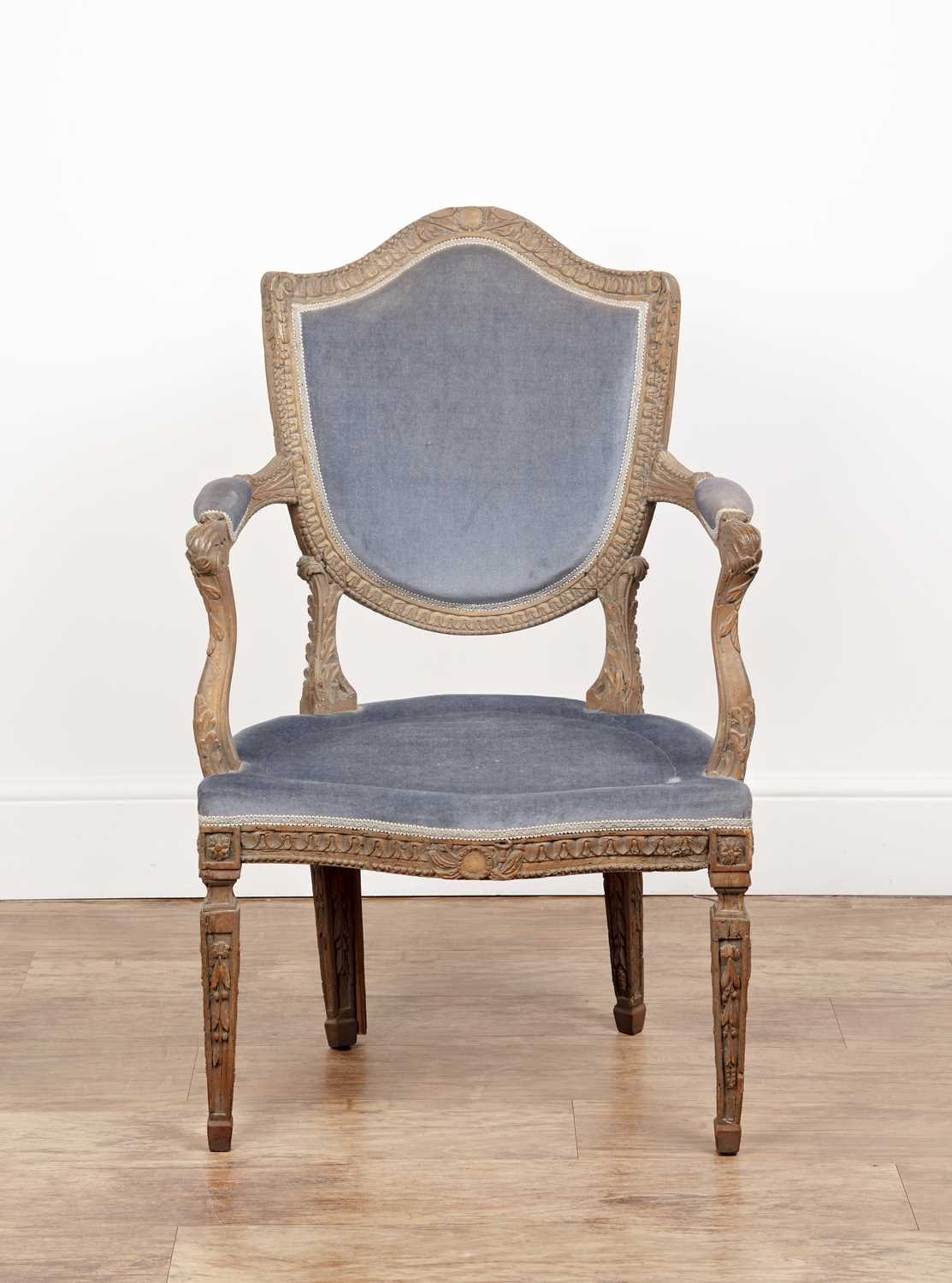 Lot 42 - Italian armchair 18th Century style, with...