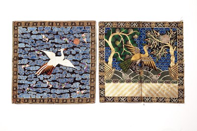 Lot Silk-embroidered rank badge of a paradise...