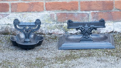 Lot 1450 - Two Victorian cast-iron boot scrapers