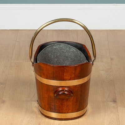 Lot 427 - A 20th century teak coal bucket