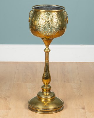 Lot 1177 - A 19th century brass jardinière
