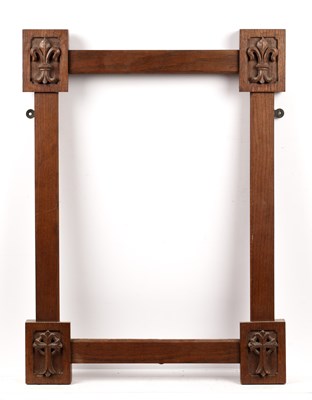 Lot 581 - A late Victorian Gothic revival oak frame, the...