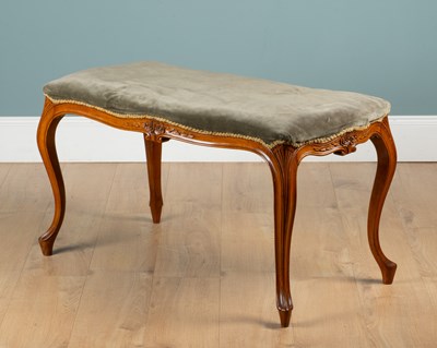 Lot 16 - A Victorian satinwood stool