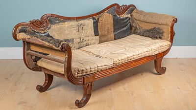 Lot 471 - A William IV mahogany-framed sofa
