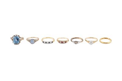 Lot 397 - A collection of dress rings, comprising a...