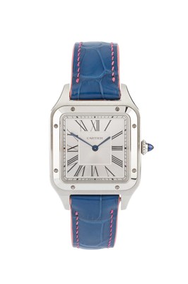 Lot 321 - A 'Santos Dumont' stainless steel wristwatch...