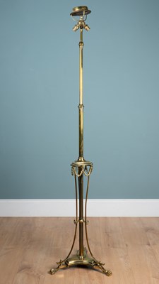 Lot 453 - A Neoclassical-style brass lamp standard