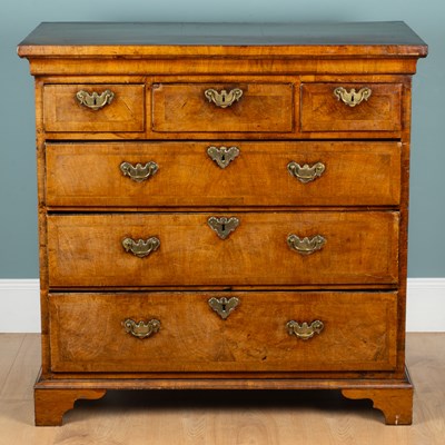 Lot 1226 - An 18th century and later walnut chest of drawers
