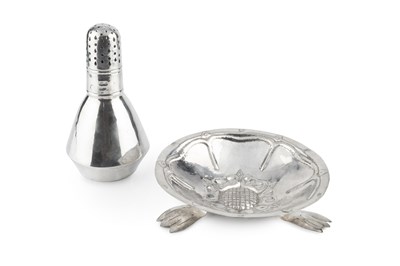 Lot 721 - A silver circular dish, the centre embossed...