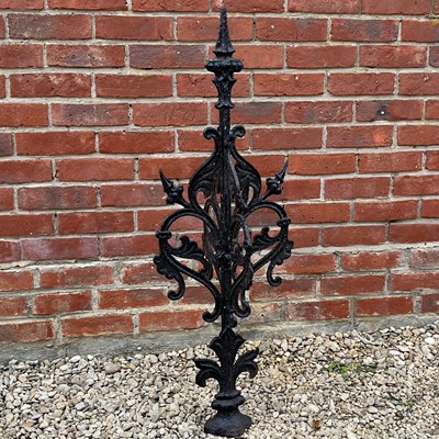 Lot 1422 - A 19th century black-painted cast iron finial