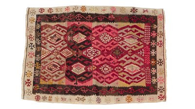 Lot 1238 - A mid-20th century hand-woven Anatolian Kilim