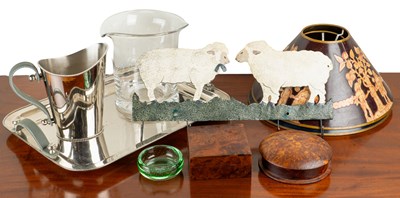 Lot 386 - Lampshades, boxes and other items