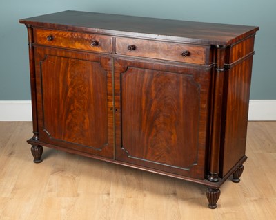 Lot 1328 - A Victorian mahogany side cabinet
