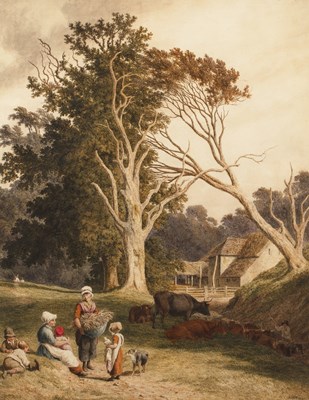 Lot 251 - Robert Hills (1769-1844) Pastoral scene with...