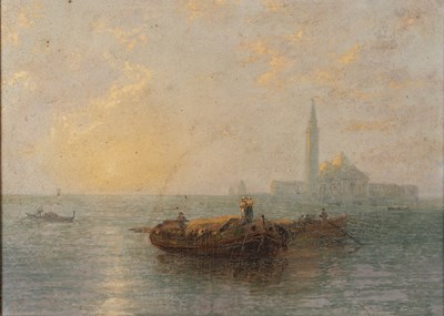 Lot 271 - Sydney Herbert (1854-1914) Sunset, Venice,...