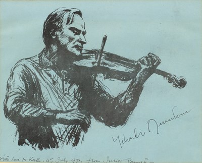 Lot 106 - After Juliet Pannett (1911-2005) Yehudi Menuin,...