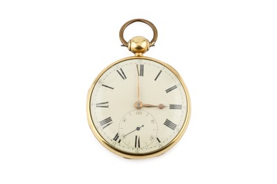 Lot 343 - A 19th century 18ct gold open face pocket...