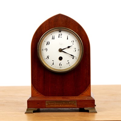 Lot 86 - Mahogany cased Lancet clock Edwardian, with...