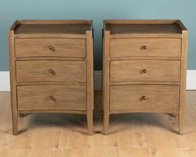 Lot 197 - A pair of OKA "Balabac" bedside cabinets